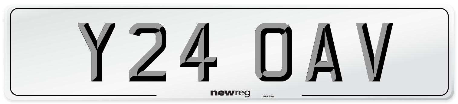 Y24 OAV Number Plate from New Reg